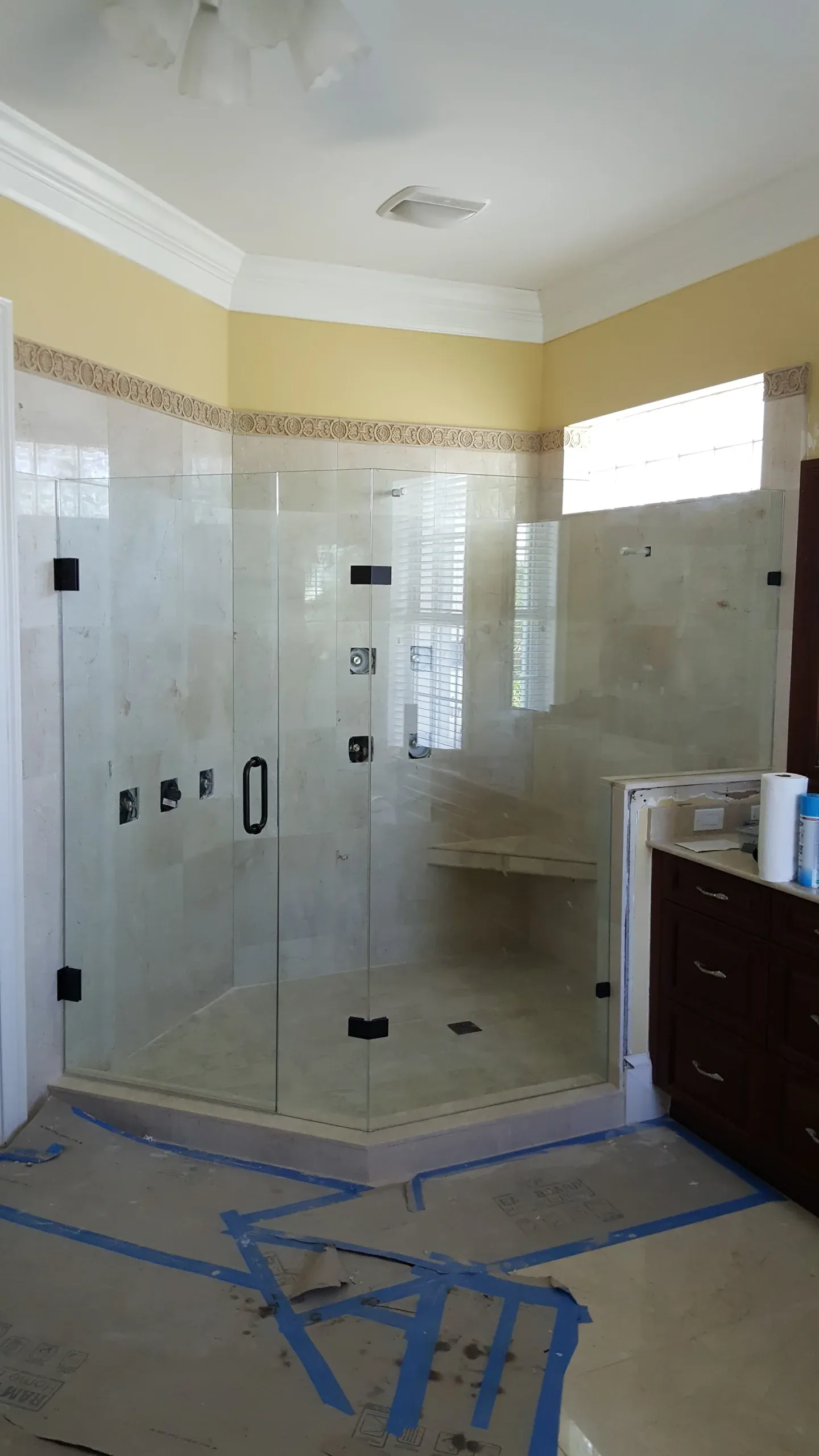 Body spray jets neo angle frameless shower in Melbourne